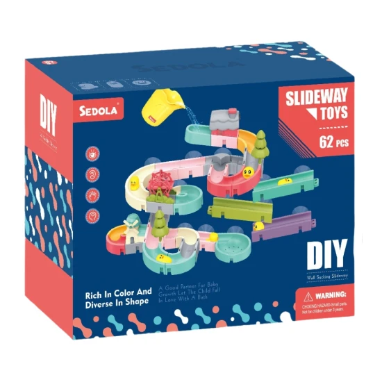 62 darabos, saját kezűleg készített vízicsúszda – Építés és szórakozás