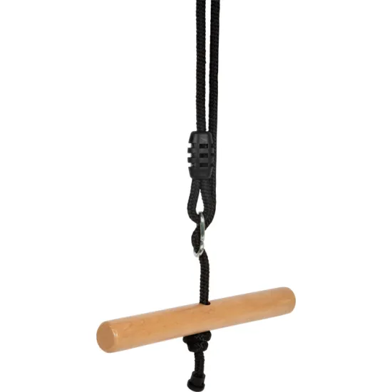Small Foot Legler Trapeze hinta Black Line Trapézhinta fa keresztrúddal és állítható kötelekkel a dinamikus szórakozáshoz otthon és a szabadban.