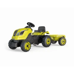 Farmer XL zöld pedálos traktor utánfutóval