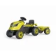 Farmer XL zöld pedálos traktor utánfutóval