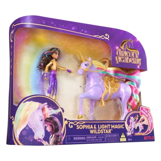 Spin Master Unikornis Akadémia fénylő unikornis és figura 11 cm Sophia & Wildstar