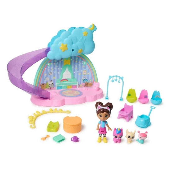 Gabby's Dollhouse – Betlehem Gabbyval és macskakölykökkel Gabby a kiscicákkal a bölcsőben