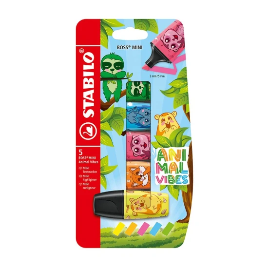 Szövegkiemelő Boss Mini Animal Vibes 5 db