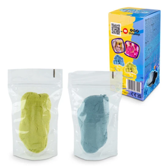 Bolyhos homok 2 x 70g kék és sárga 