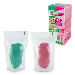 Bolyhos homok 2 x 70 g rózsaszín és zöld