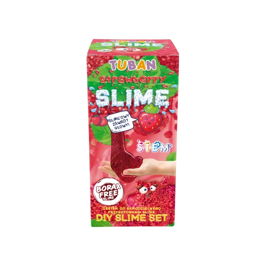 DIY Slime készlet eper iszap készítéséhez gyerekeknek. Készítse el saját iszapját.