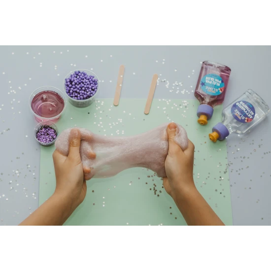 DIY Slime Kit a Glow in the dark iszap készítéséhez gyermekek számára. XL készlet. Készítse el saját iszapját.