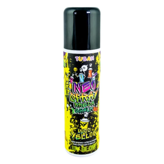 Sárga neon kréta spray festék.