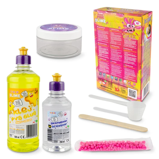DIY Slime Kit iszap készítéséhez Magic pink gyerekeknek. XL készlet. Készítse el saját iszapját.