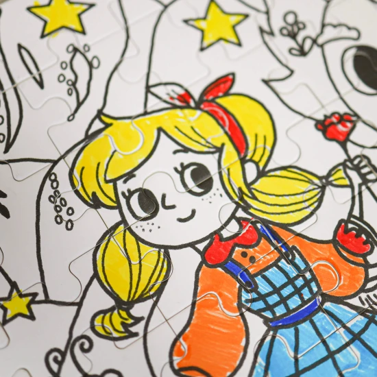 Színező puzzle gyerekeknek Tookyland titkos kertje