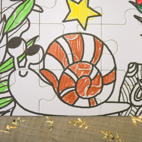 Színező puzzle gyerekeknek Tookyland titkos kertje