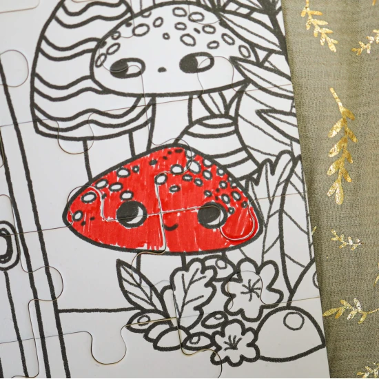 Színező puzzle gyerekeknek Tookyland titkos kertje