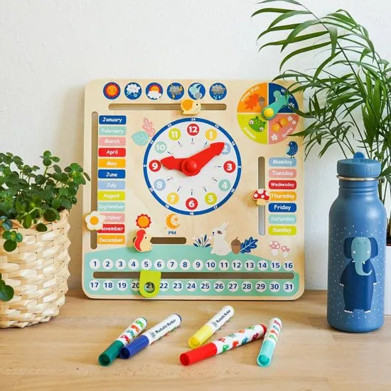 Nagyszerű gyermeknaptár az idő, hónap, időjárás tájékozódásához