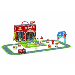 Tűzoltószertár pályával tokban 18 db