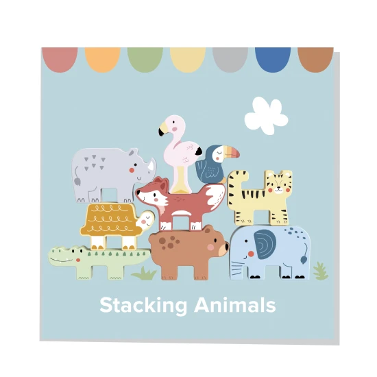 Egyensúlyozó játék Állat az állaton a kicsiknek