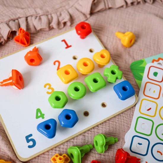 Logikai építőkészlet gyerekeknek Rainbow Tooky Toy