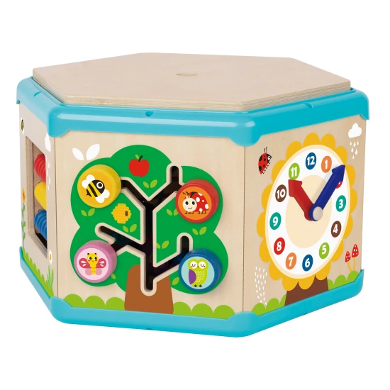 Hatszögletű kocka 7 az 1-ben Tooky Toy tevékenységekkel