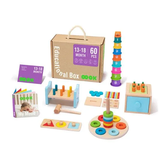 13-18 hónapos Oktatódoboz Midi Didaktikai játékok 1 éves kortól Tooky Toy