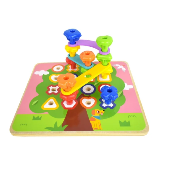 Logikai építőkészlet gyerekeknek Rainbow Tooky Toy