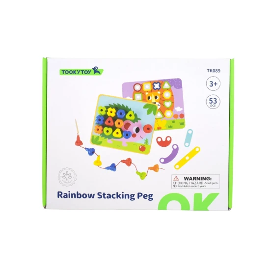Logikai építőkészlet gyerekeknek Rainbow Tooky Toy