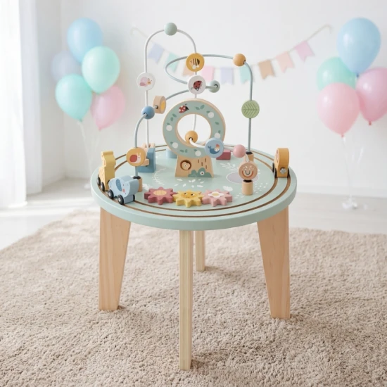 Fából készült foglalkoztató asztal Tooky Toy