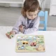 Beszúrásos puzzle járművek hangjaival pasztell színekben.