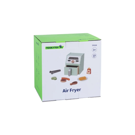 Gyerekeknek való fa fritőz - konyhai játék gyerekeknek