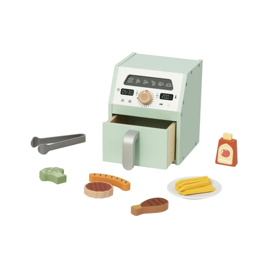 Gyerekeknek való fa fritőz - konyhai játék gyerekeknek