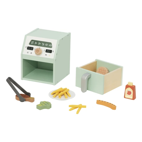 Gyerekeknek való fa fritőz - konyhai játék gyerekeknek