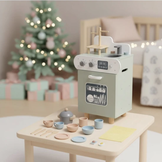 Mosogatógép gyerekeknek – egy játék a gyerekkonyhába a játékon keresztüli tanuláshoz.