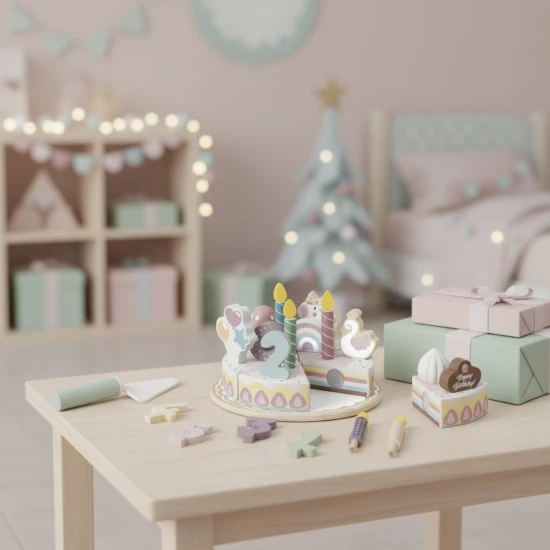 Gyerek fa születésnapi torta gyertyákkal - egy játék gyerekeknek