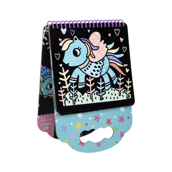 Unikornis bársony kifestőkönyv 8 markerrel Tookyland kreatív készlet