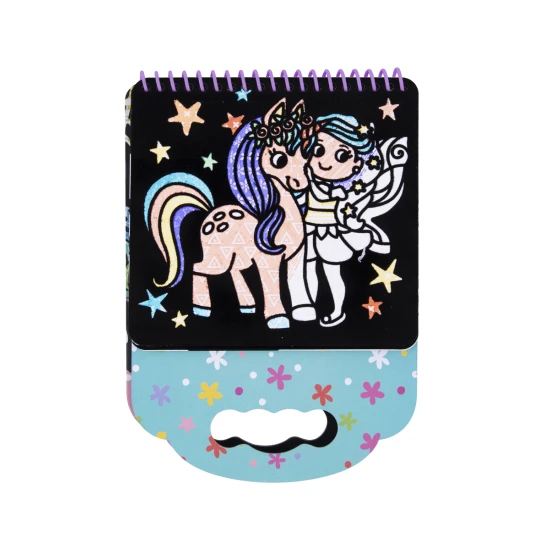 Unikornis bársony kifestőkönyv 8 markerrel Tookyland kreatív készlet