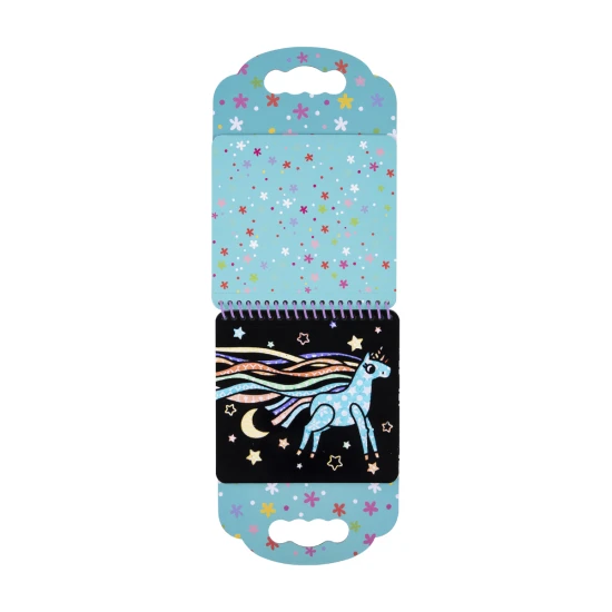 Unikornis bársony kifestőkönyv 8 markerrel Tookyland kreatív készlet