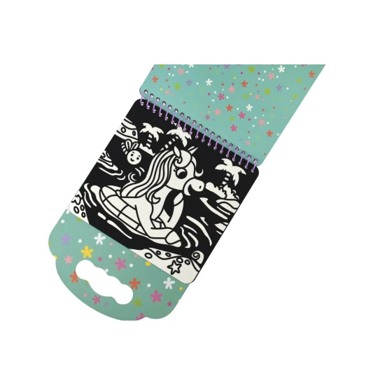 Unikornis bársony kifestőkönyv 8 markerrel Tookyland kreatív készlet