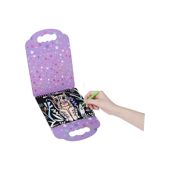 Bársony kifestőkönyvek Animals 8 marker Tookyland kreatív készlet