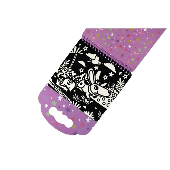 Bársony kifestőkönyvek Animals 8 marker Tookyland kreatív készlet