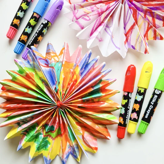 Színes puha, mosható viaszkréta gyerekeknek praktikus dobozban - 36 db