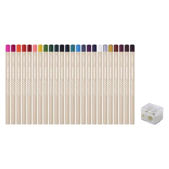 Háromszög alakú ceruza és reszelő 24 db