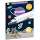 Matricás könyv gyerekeknek - Univerzum: Hogyan? Miért? Mi? – egy színes boríték rakétával, bolygókkal és űrhajósokkal, több mint 300 matricával és űrküldetéssel