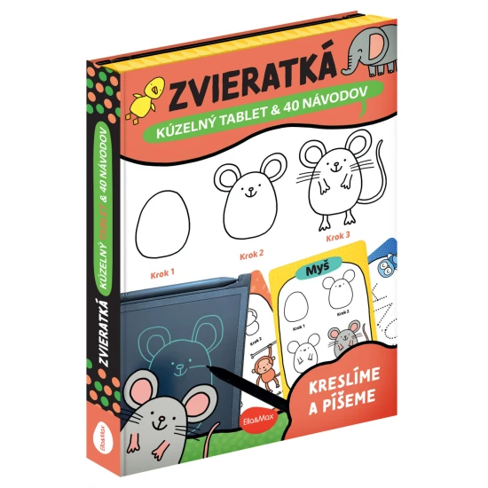 Tanulj meg lépésről lépésre imádnivaló állatokat rajzolni, és írd le a nevüket a varázstábla segítségével.