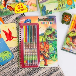 Dino World kifestő színes ceruzákkal