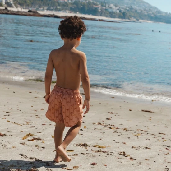 Fiú úszóshort Palm Stripe UPF 50+ védelemmel