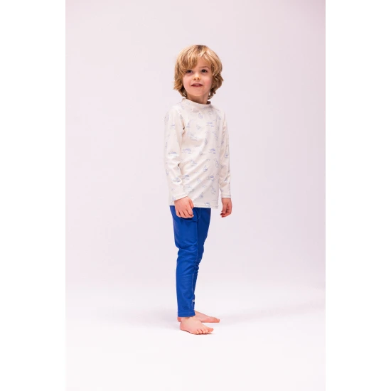 Blue fiú UV leggings UPF 50+ védelemmel