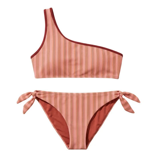 Női egyvállas bikini UPF 50+ védelemmel Stripe