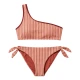 Női egyvállas bikini UPF 50+ védelemmel Stripe