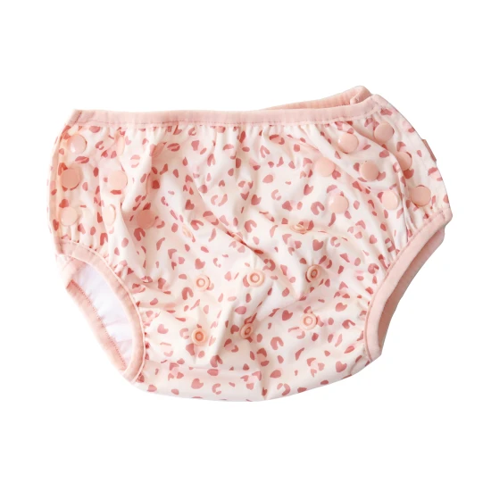 Pelenkás fürdőruha csecsemőknek UPF 50+ Leopard régi rózsaszín Swim Essentials termékkel