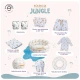 Gyermek fiú úszónadrág UPF 50+ Jungle Swim Essentials anyaggal