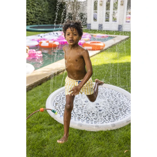 Swim Essentials Beige Leopard felfújható csobbanópárna a nyári szórakozáshoz a kertben