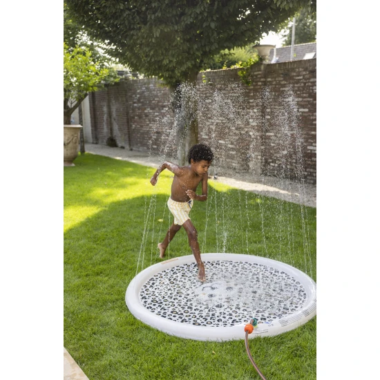 Swim Essentials Beige Leopard felfújható csobbanópárna a nyári szórakozáshoz a kertben